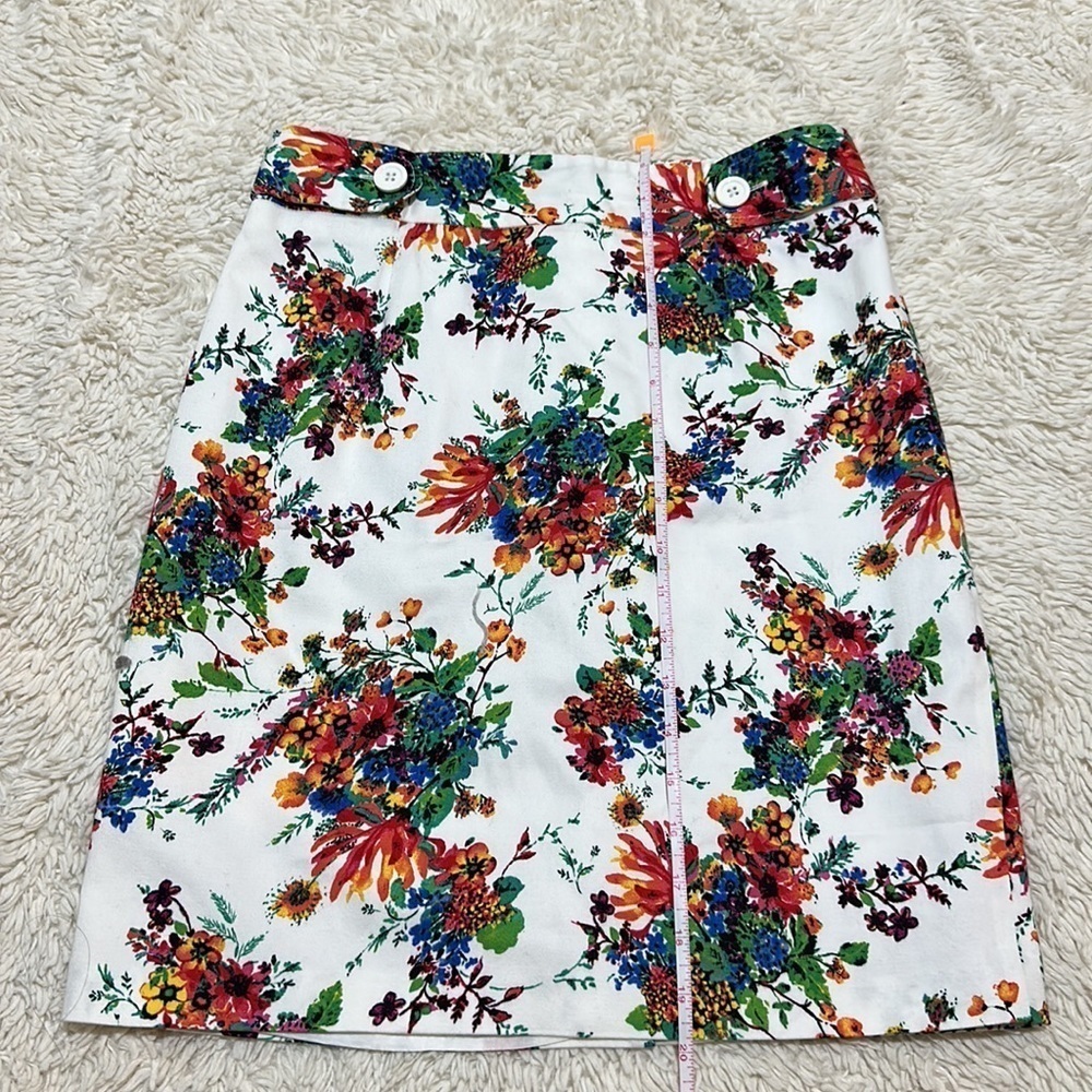 😊Laundry By Shelli Segal Skirt Multicolor Floral Lined Zip Pencil size 4 - Picture 15 of 15